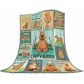 ubnlkto Capybaras Blanket Gift for Girls Boys Kids Animals Lovers Soft Flannel Blankets Cutes Capybara Throw Blanket for Women Men, Capybaras Blanket for Couch Sofa Bedroom Camping Travel 30""x40""