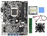 Wresetly B75 BTC Mining Motherboard LGA1155 8xPCIe USB3.0 w/ CPU RAM Fan Cable view 1