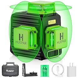 Huepar Laser Level 360 Self Leveling, 3 x