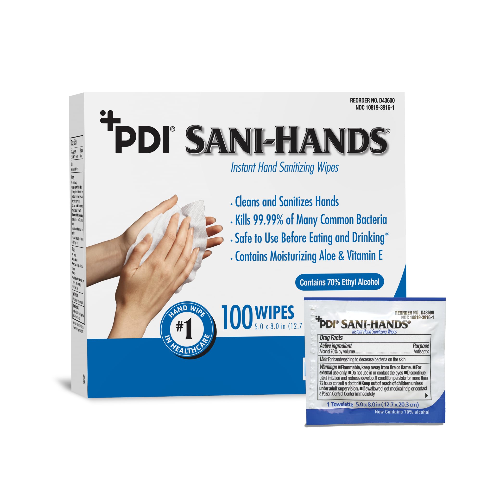 Photo 1 of Sani-Hands Hand Sanitizer Wipes 100 Packets Per Box
