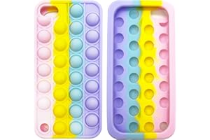 MOSSEGLEN for iPod Touch 7 Case Cute iPod Touch 6 Case Touch 5 Case Push Pop Bubble Silicone Pop Phone Case Girls Women Sensory Fidget Toys Anxiety Reliver Stress Cover for iPod Touch 7th 6th 5th Generation