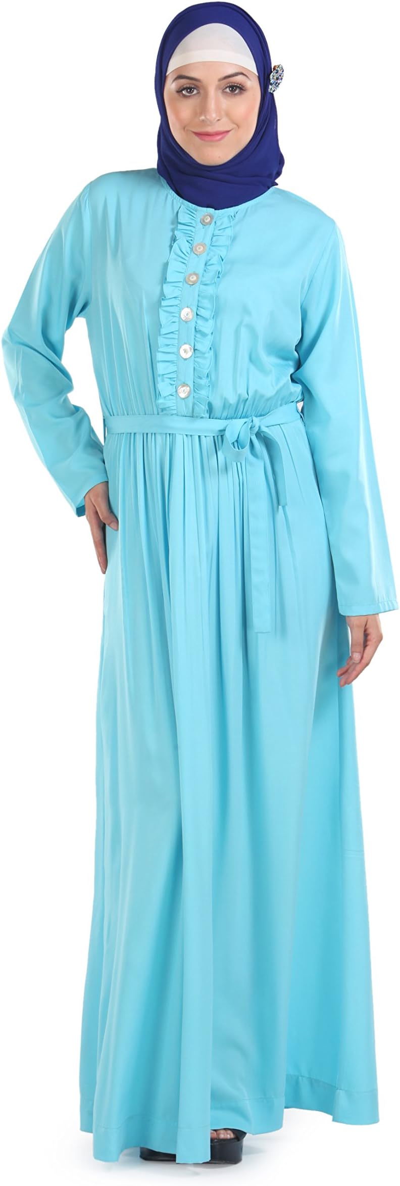 Blue Colored Crepe Abaya & Burkha