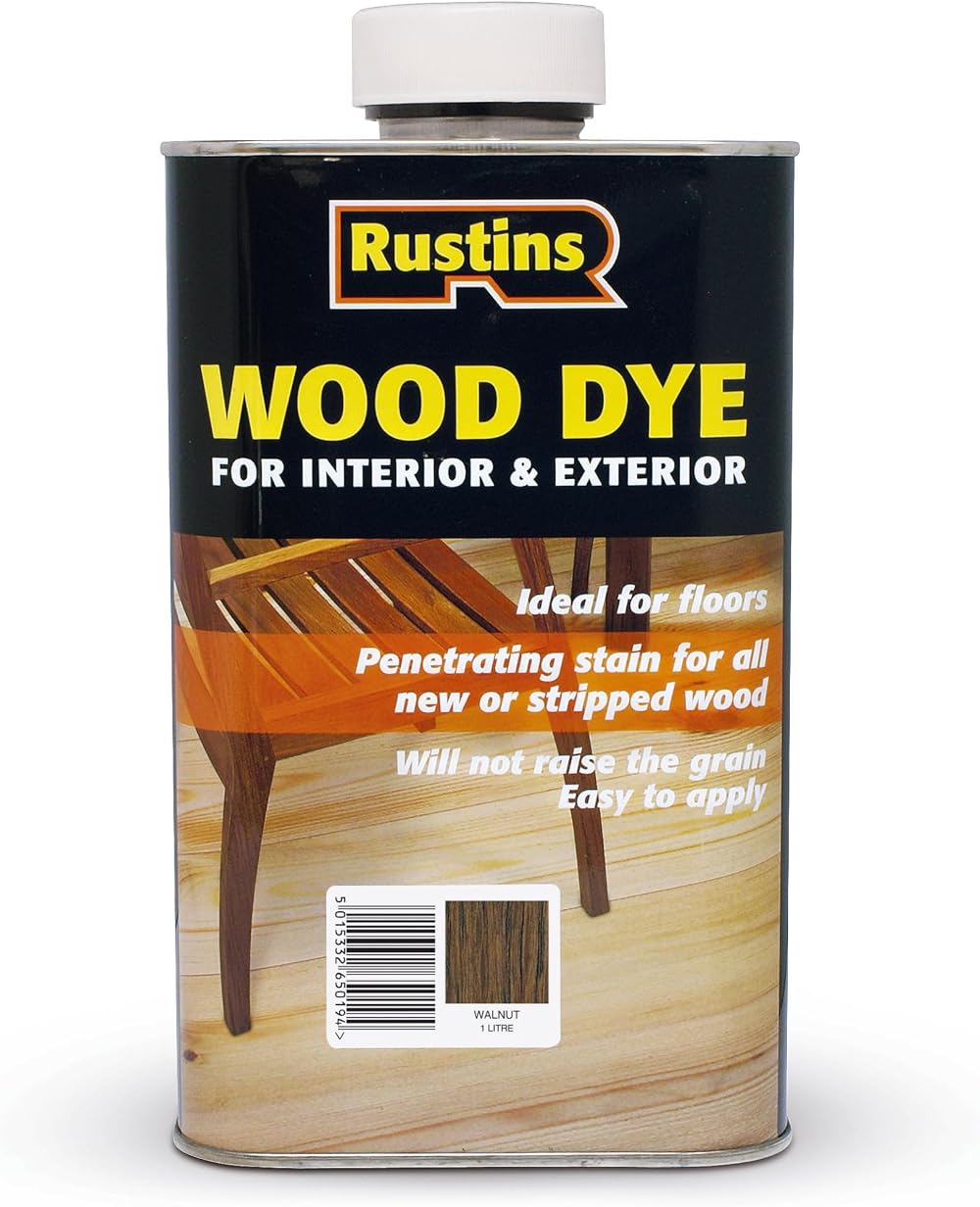 Rustins Wood Dye Walnut 1 L Brand Rustins High Quality Colour