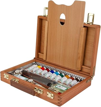 OLD HOLLAND CAJA ÓLEO MADERA 11 TUBOS 40ml + ACCS: Amazon.es: Oficina y papelería
