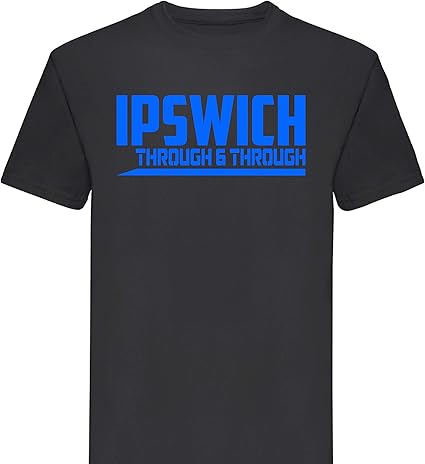 FootballApparelGifts Ipswich Through and Through Premium T Shirt Gift Mens: Amazon.co.uk: Clothing