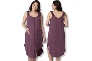 Kindred Bravely Ruffle Strap Labor and Delivery Gown | 3 in 1 Labor, Delivery, Nursing Gown for Hospital