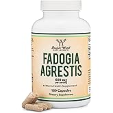 Fadogia Agrestis 600mg Per Serving (180 Capsules) Powerful Extract to Support Athletic Performance (Third Party Tested, Non-GMO, Vegan, Gluten Free) by Double Wood
