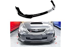 IDENUONA Front Bumper Splitter Lip Kit for Subaru Impreza WRX STI 2011-2014 Glossy Black Carbon Fiber Look