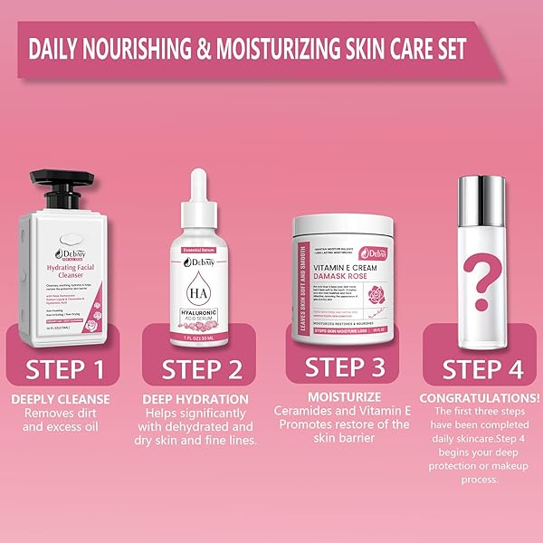 ROSE NON FOAMING HYDRATING FACIAL CLEANSER WITH CERAMIDE FACE WASH FOR FAMILY, MAKEUP REMOVER FOR WOMEN GENTLE HYDRATION & PURIFICATION (16 FL OZ)