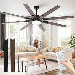 72 inch Large Ceiling Fans with Lights and Remote