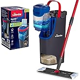 Vileda H2prO Flat Mop and Bucket Set | 100% Clean & Dirty Water Separation | Wall Mop, Baseboard Cleaning Tool | Machine Wash