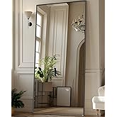 Antok Full Length Mirror, 71"x28" Floor Mirror with Stand, Hanging Mounted Mirrors for Bedroom, Living Room, Cloakroom, Dining Room, Black, Rect