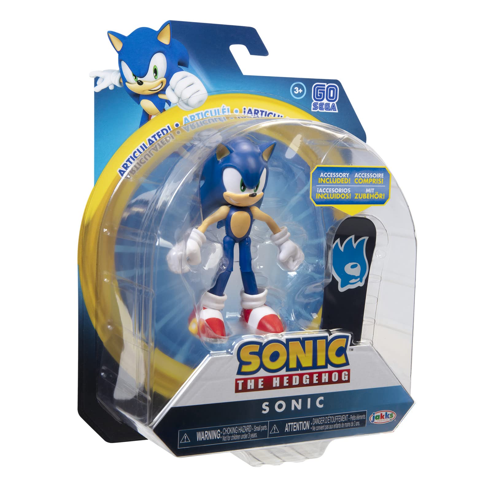 Sonic The Hedgehog 4" Modern Sonic Action Figure with Snowboard Accessory