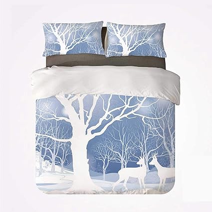 Yoyon Juego de Funda nórdica Winter Nice 3 Juego de Cama, imágenes