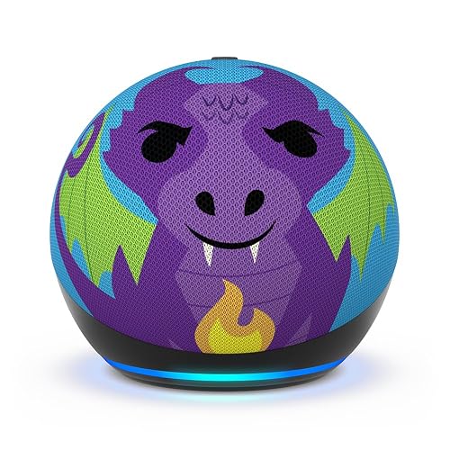 Echo Dot Kids (newest gen) | Wi-Fi and Bluetooth smart speaker with Alexa | With 1 year of Amazon Kids+ content | Dragon