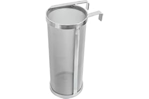 YaeBrew 4 X 10 Inch Hop Spider 300 Micron Mesh Stainless Steel Hop Filter Strainer for Home Beer Brewing Kettle (4"X10")