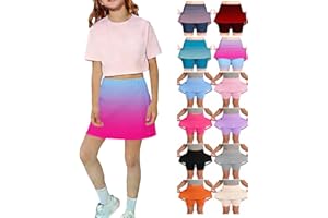 Girls Tennis Skirt Shorts High Waisted Athletic Skorts Workout Golf Running School Skirt