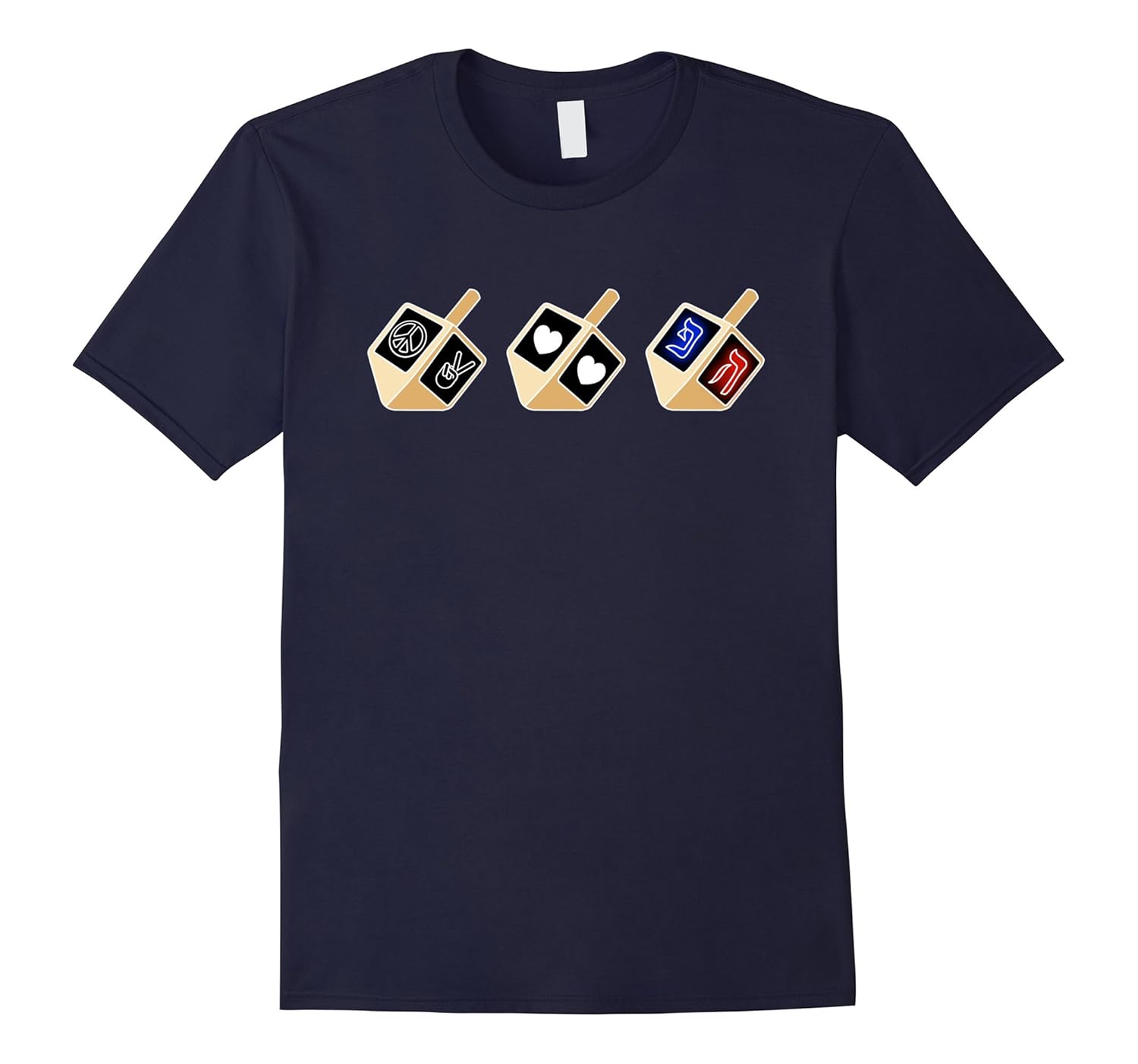 Peace Love Dreidel Hanukkah Jewish Holiday Chanukah T-Shirt-ANZ