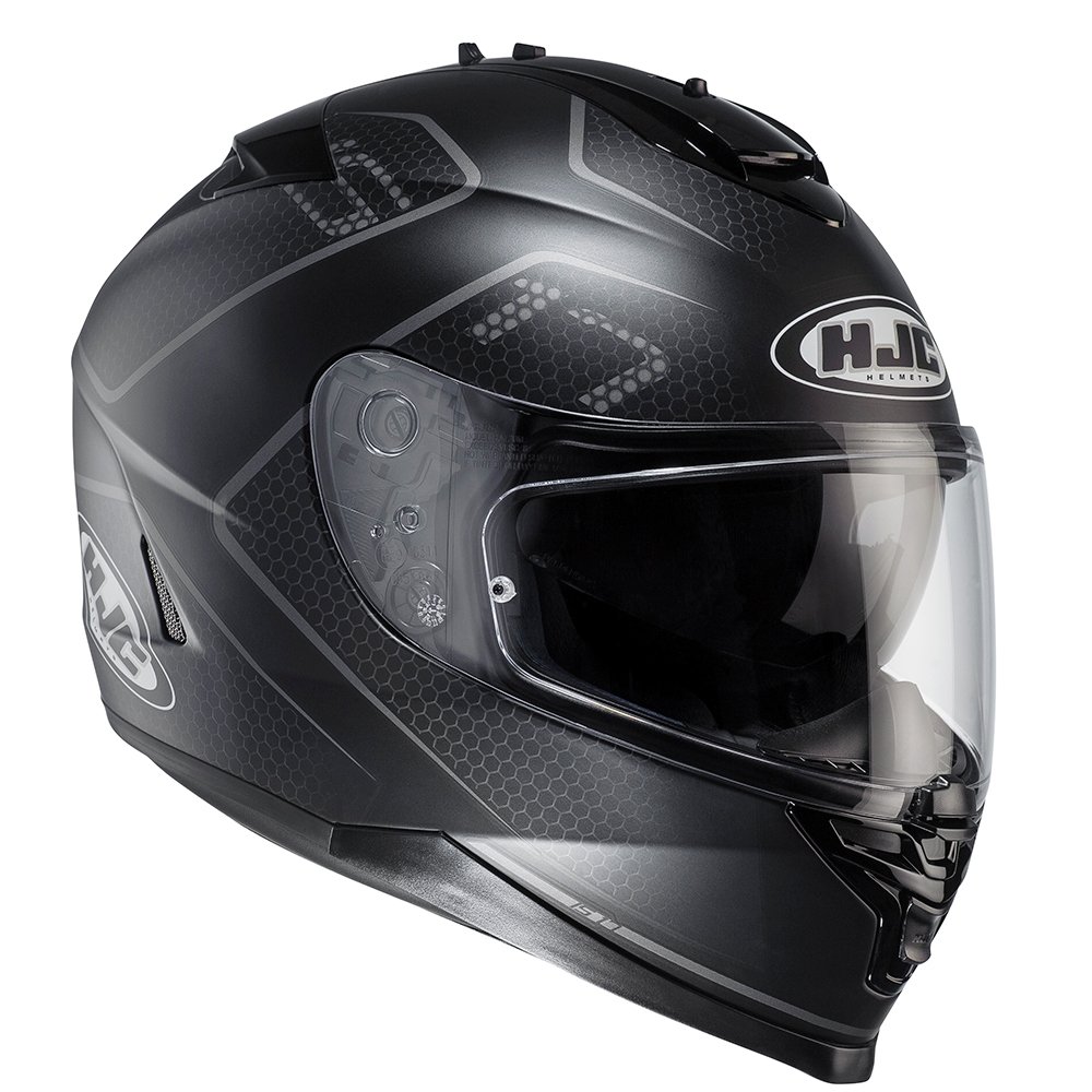 HJC IS17 LANK DUAL VISOR MOTORCYCLE HELMET (EXTRA SMALL, GREY) Amazon