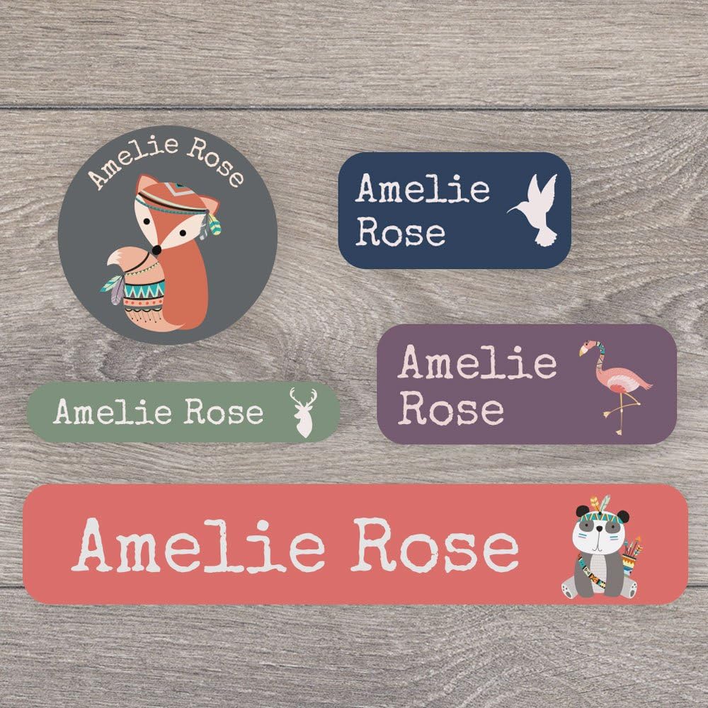 171 Iron on and stick on name label pack for children - A range of designs to choose from - Perfect for labelling uniforms, stationary, tupperware