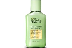 Garnier Fructis Hair Filler Strength Repair Serum Treatment with Vitamin Cg, Hair Serum for Weak, Damaged Split Ends, 3.8 Fl Oz, 1 Count