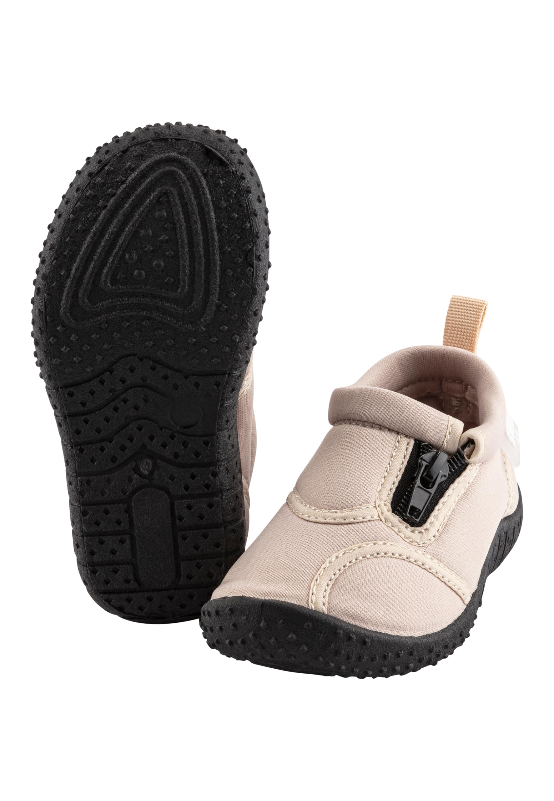 Sterntaler Badeschuhe Zipper – Unisex Baby Aquaschuhe mit seitlichem Reißverschluss – Strukturierte Sohle – Kinder Wasserschuhe - flexibel & schnelltrocknend - Bademode - Farbe beige, Größe 20 2