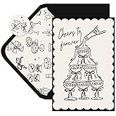 Whaline 24 Pack Cheers to Forever Wedding Cards Black Champagne Greeting Note Cards with Envelope Sticker for Engagement Bridal Shower
