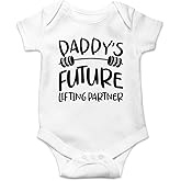 Daddy's Future Lifting Partner - Funny Baby Essentials Bodysuit - Baby Girl Clothes Boy Romper