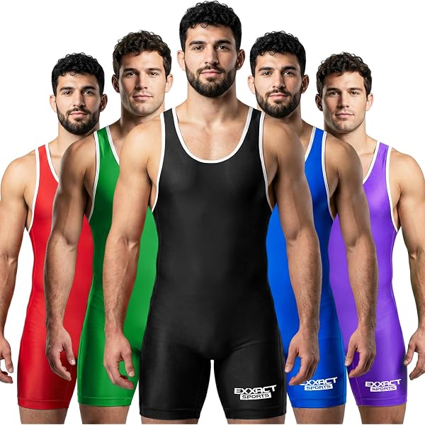 WMIERFI Men's Wrestling Singlet Athletic Leotard One Piece Sport Bodysuit Gym Outfit Active Underwear, Black, Medium price in Saudi Arabia | Amazon Saudi Arabia