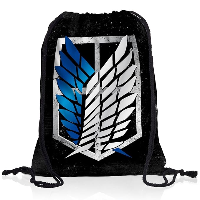 A.N.T Titan Wappen Aufklärungstruppe Mauergarnison AoT Rucksack Tasche Turnbeutel Sport Jute Beutel Attack on, Rucksack FARBE