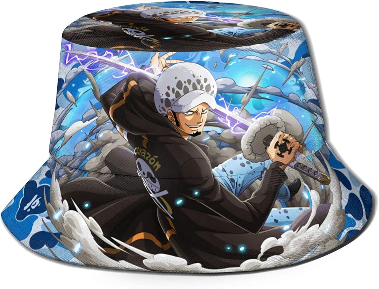 One Piece Trafalgar Law Bucket Hats Fisherman Caps Summer Sun Hats