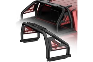 KURMT Roll Bar for Full-Size Pickup Truck, Universal Truck Bed Adjustable Chase Rack Sport Bar Compatible with Ram1500/2500/3500,Ford F-150/F-250/F-350,Tacoma,Tundra,Chevy Silverado,GMC Sierra,Sequoia,Titan