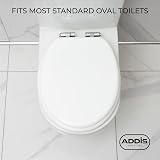 Addis Oval Soft Close Toilet Seat White Quick Release Adjustable Universal Fix view 2