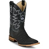 Justin San Antone 11" Caiman Western Boots for Men - George Strait Collection - Exotic Leather Square Toe, Ranch &amp; Rodeo Style