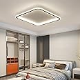 Mikeru Square Type Warm White LED Ceiling Light, 15.7 Inch 3000k Flush Mount Ceiling Light Fixtures, Thin Modern Ceiling Lamp for Bedroom, Kitchen, Living Room (40W, 3600 Lumens)