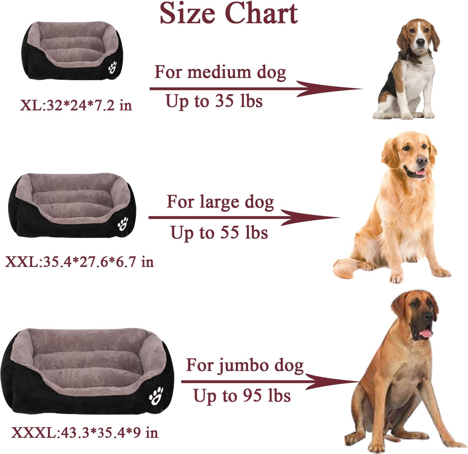 Utotol FRISTONE Dog Beds for Medium Dogs, Washable Pet Sofa Bed Firm Cotton Breathable Soft Couch for Small Puppies Cats Sleeping Orthopedic Beds : Pet Supplies