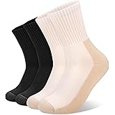 2-6 Pairs Merino Wool Warm Socks for Women, Hiking Cozy Thermal Crew Boot Socks for Winter And Christmas Gifts