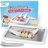 Intelligent Home Choice Rolled Ice Cream Maker Kit for Kids and Family | Extra large instant freeze plate, no assembly required, easy hand wash, great for parties, manual included