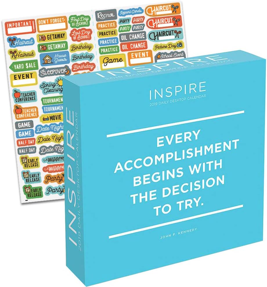 Amazon Inspirational Desk Calendar 2019 Box Set Deluxe Page A 
