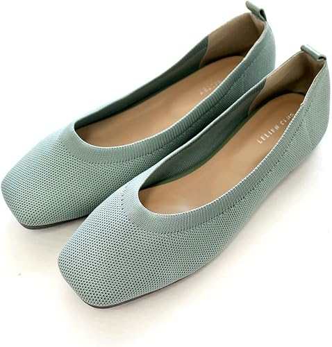 Amazon アミアミ 年秋冬 ニット スクエアトゥ フラット パンプス レディース Kk4361 Amiami アミアミ パンプス