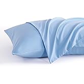 NTBAY Standard Pillow Cases Set of 2, 2 Pack Brushed Microfiber 20x26 Pillow Cases, Soft, Wrinkle, Fade, Stain Resistant Sky Blue Pillow Cases with Envelope Closure, 20x26 Inches, Sky Blue