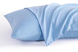 KJ LINEN Toddler Travel Pillow Cases Set of 2, 600 Thread Count 100% Egyptian Cotton Pillow Covers for Boys and Girlswith Zipper Closure, 12" x 16" (Sky Blue, Zipper Closure -12" x 16")