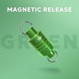 SF Strongest Magnetic Release Holder with Coiled Lanyard Carabiner Green view 3