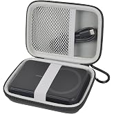 ALKOO Hard Portable Charger Case for Anker MagGo 10K/5K Power Bank | Hard shell, 3.75 x 5 x 2 in, elastic band, mesh pocket; for Anker MagGo users, travel and daily cable storage