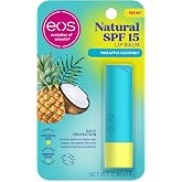 eos Natural SPF 15 Lip Balm- Pineapple Coconut, Water Resistant Daily Sun Protection &amp; Lip Sunblock, 0.14 oz
