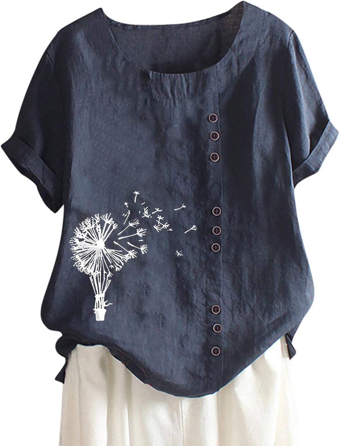 cotton linen tunic tops