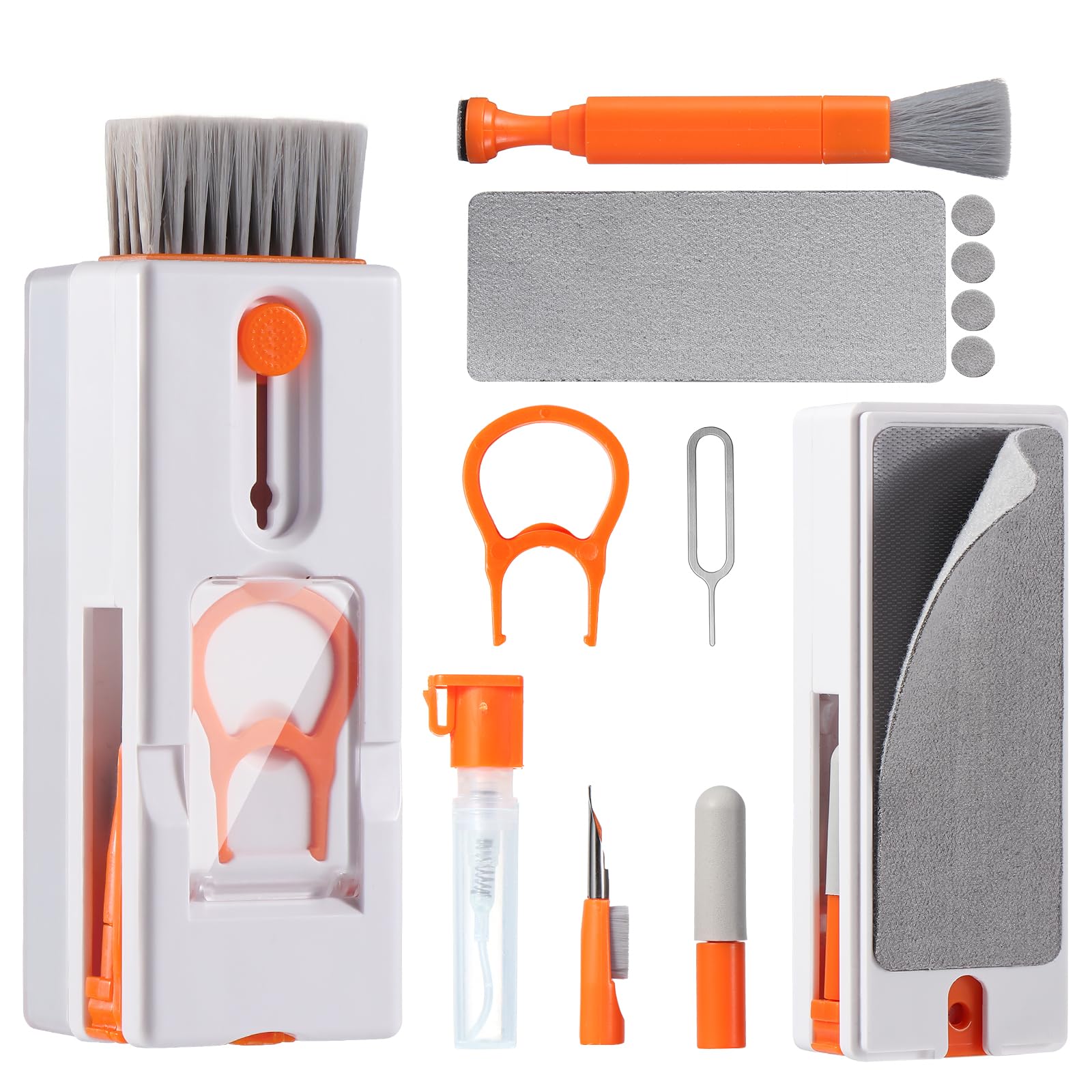 Vinabo 11 in 1 Keyboard Cleaning Kit, Cleaning Kit for AirPods, Keyboard Cleaner with Brush, Multifunctional Cleaning Kit for Tablet, Phones, Laptop, Bluetooth Earphone, Camera