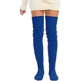 HYTENSUN Women's Thigh High Knitted Winter Boot Socks Vintage Extra Long Leg Warmer Over Knee High Stockings