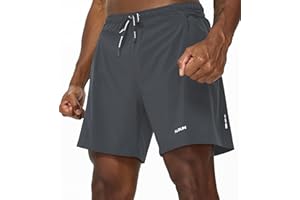 TLRUN Men's Running Shorts 5 inch Ultra Lightweight with 5 Pockets Quick Dry Marathon Athletic Run Shorts Linerless