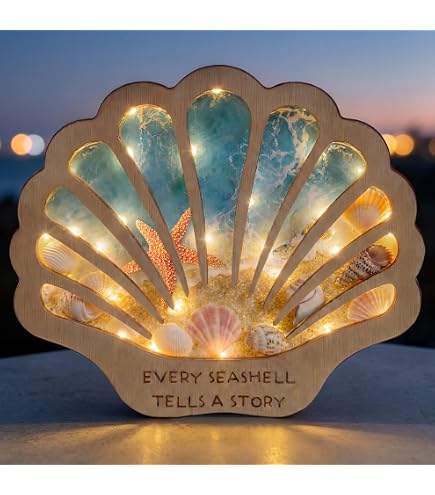 Amazon.com: Juexica Seashell Holder with Sea Shell Light Display
